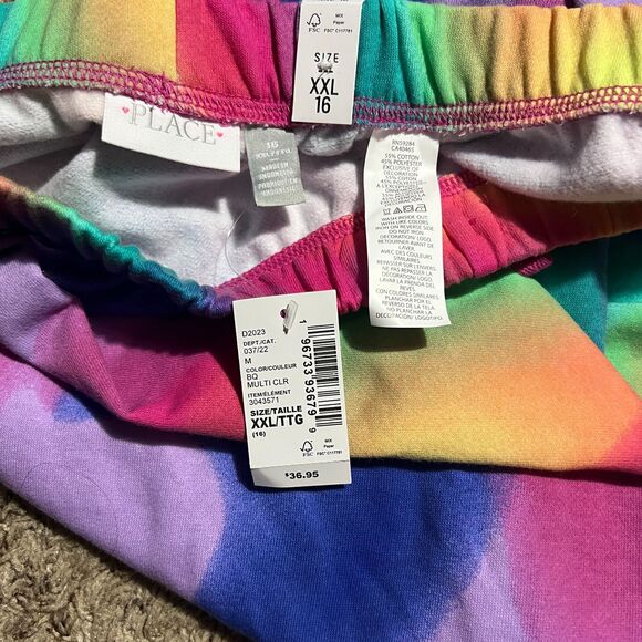 Children’s Place 2 Piece Outfit Tie Dye Hoodie & Joggers XXL Girls 16 NWT - Picture 3 of 5